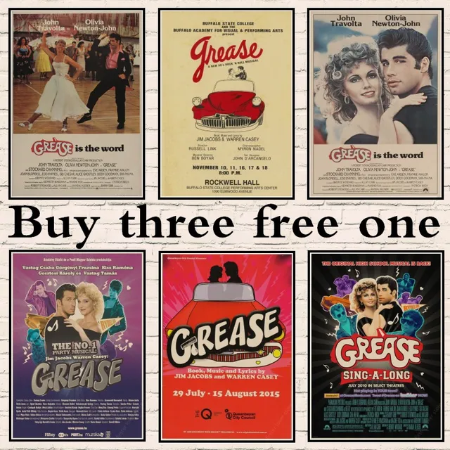 Special Offers New Vintage grease movie poster 1978 Vintage Retro Kraft Paper Poster Office Gift Room Dining Home Decor wall sticker Design 22 Special Offers New Vintage grease movie poster 1978 Vintage Retro Kraft Paper Poster Office Gift Room Dining Home Decor wall sticker Design 22