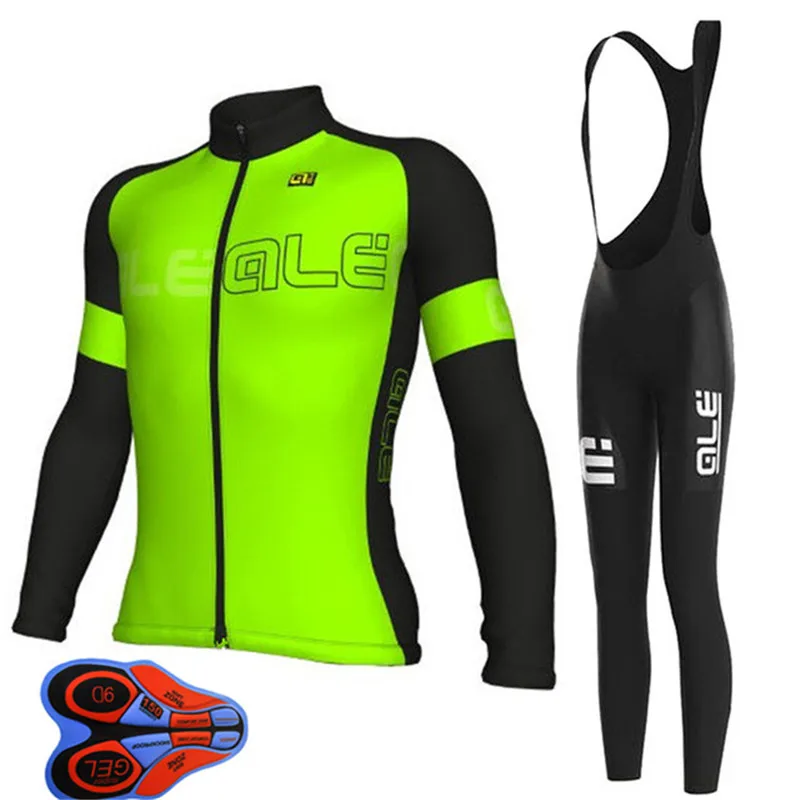 Pro Team 2017 Men Cycling jersey ALE Clothing Long sleeves Suit bike