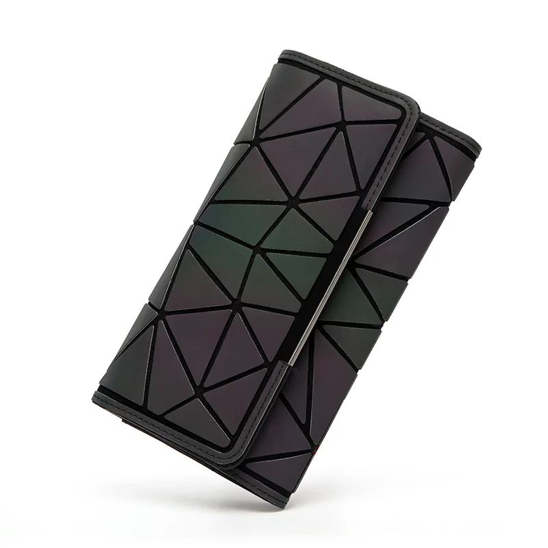 

Brand Design Geometry Women Wallets Purse Luminous Ladies Clutch Phone Bag Female Card Holder Carteira Feminina wallet