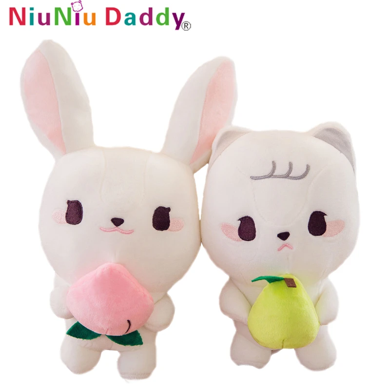 Niuniu パパかわいいウサギぬいぐるみフルーツ桃梨ウサギのぬいぐるみ人形かわいいぬいぐるみの誕生日プレゼント B 女の子子供 Aliexpress
