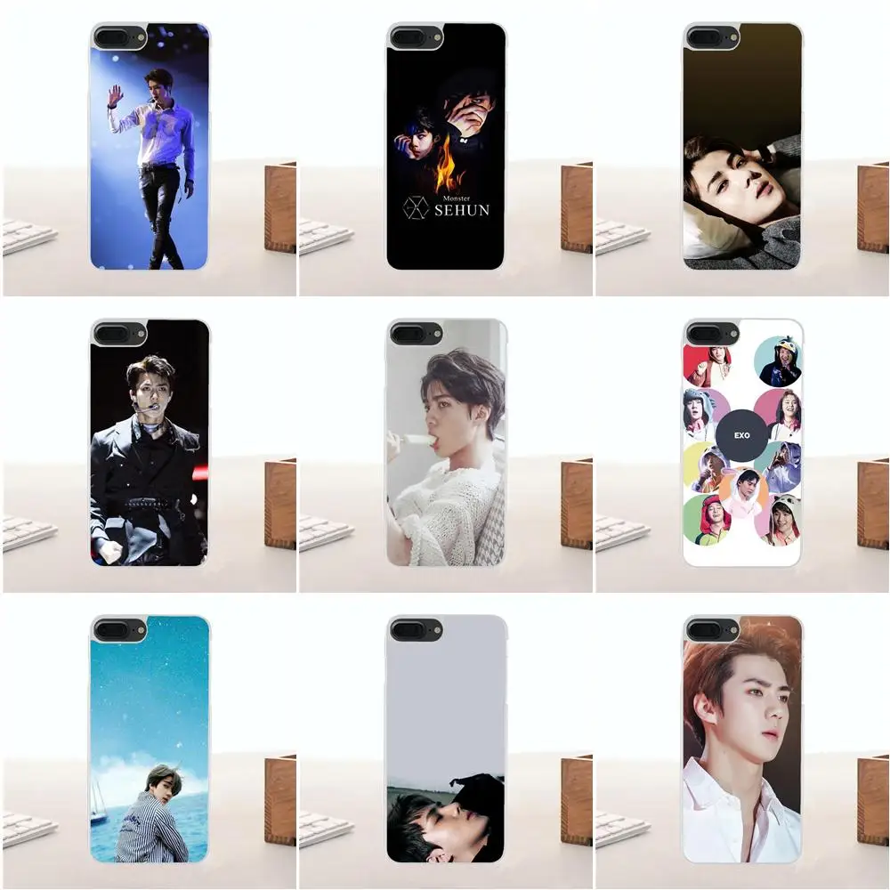 

Bixedx Lovely Plastic Hard Phone Accessories Case For Apple iPhone 4 4S 5 5C SE 6 6S 7 8 Plus X Oh Se Hun Sehun Exo Kpop