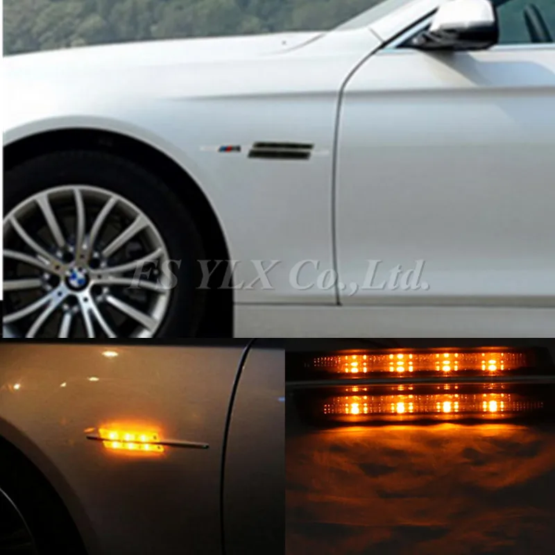FSYLX дым светодиодный, боковой, габаритный фонарь индикатор сигнала поворота светильник s Для BMW E81 E82 E87 E88 E90 E91 E92 E60 E61 ошибок