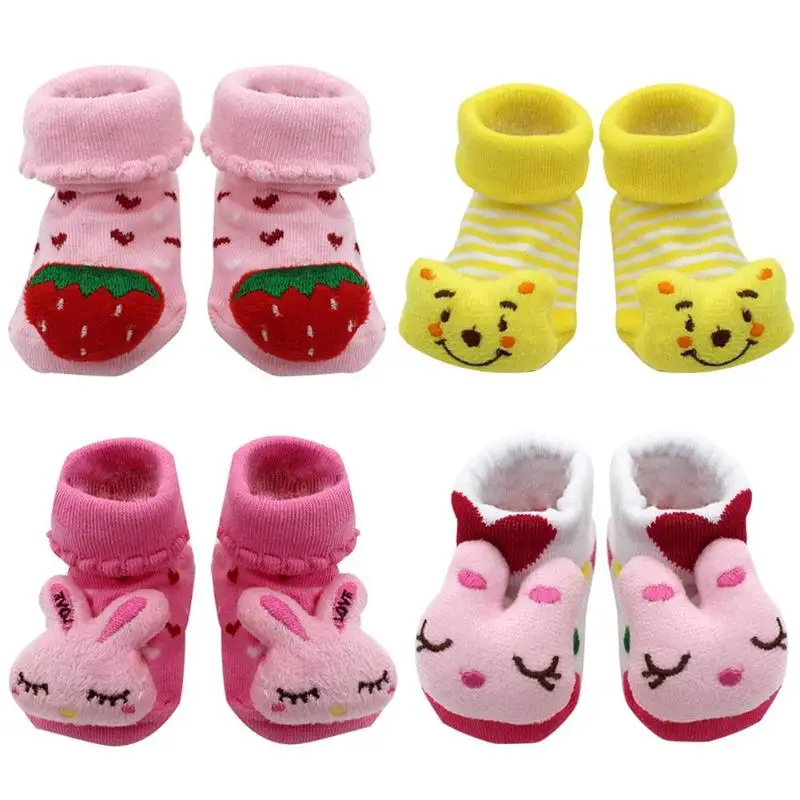 

8 Styles Baby Soft Cotton Cartoon Foot Socks Newborn Anti Slip Floor Socks Kids Foot Warmer Sock Shoes