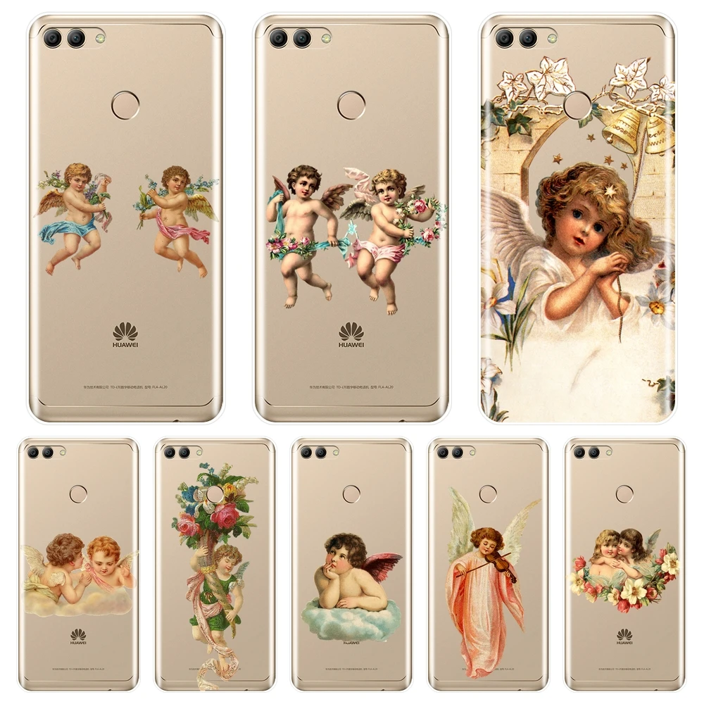 Для huawei Y5 Y6 Y7 Prime 2017 2018 Y9 2019 чехол для телефона силиконовый девочки Ангел детская