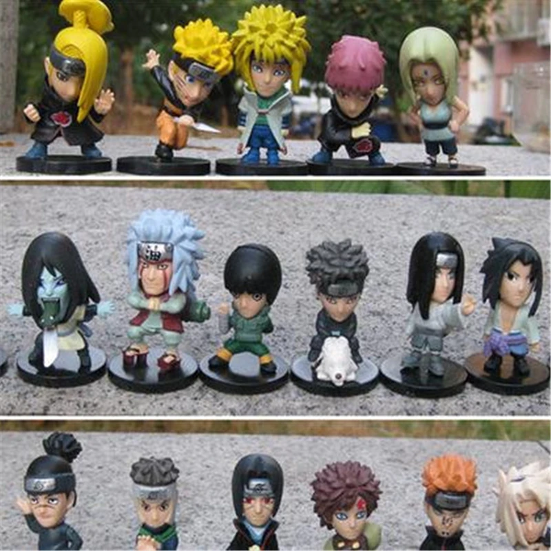 Buy 21pcs/lot Action Figure Naruto PVC Cute Kawii Toys