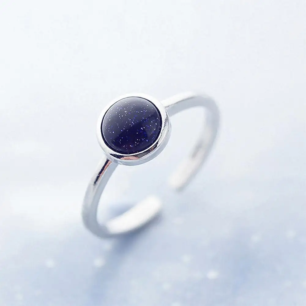 

XIYANIKE 925 sterling silver Simple Round Mosaic Sandstone Classic Fashion Luxury Wedding Engagement Jewelry For Female VRS2349