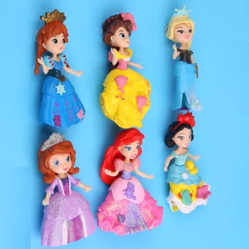 

Creative cartoon princess series fridge magnets stickers 6 pieces / set 3D powerful fridge magnets stickers