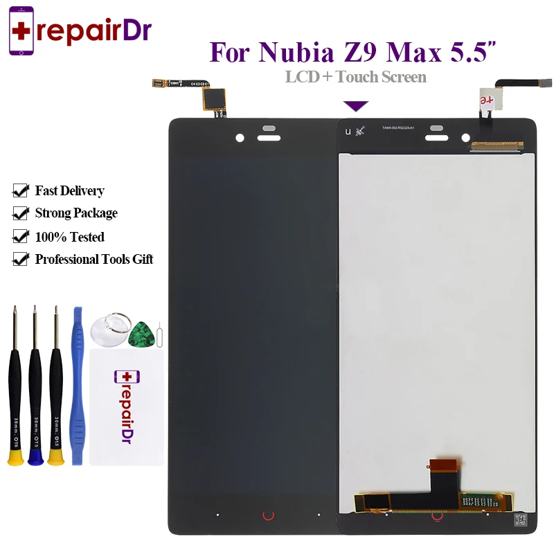 

Original 5.5 Inch LCD Display Touch Screen For ZTE Nubia Z9 Max NX510J NX512J NX518J Lcd 100% Tested For Nubia Z9 Max Lcd Screen