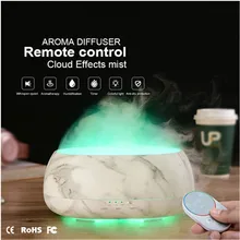 500ml Remote Control Ultrasonic Humidifier Fogger Aromatherapy Diffuser Essential Oils Nebulizer Timer Settings 7Color LED Light