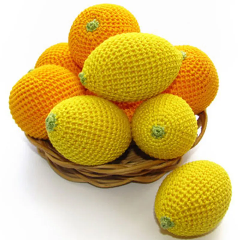 

2018 Cute Lemon,Carrot,Watermelon Baby Photography Props Simulation Fruit Vegetable Hand Knitting Newborn Photography Props Soft