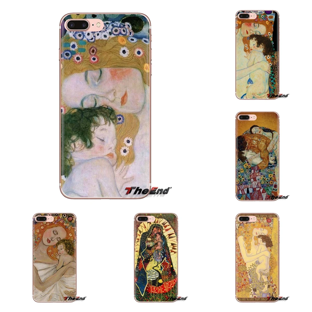 

TPU Cover Bag For Huawei G7 G8 P7 P8 P9 P10 P20 P30 Lite Mini Pro P Smart Plus 2017 2018 2019 Klimt Mother and Child Art Pattern