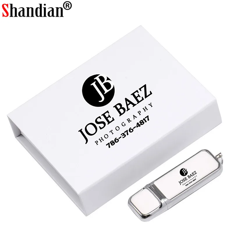 

SHANDIAN Custom logo colour print leather usb 2.0 memory sticks flash drive pen drive 64GB 32GB 16GB 8GB 4GB company gift