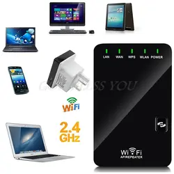 300 Мбит/с мини беспроводной N маршрутизатор Wifi ретранслятор длинный усилитель широкого диапазона UK Plug