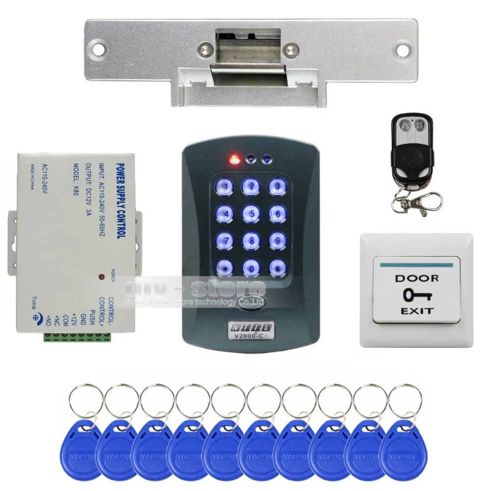 DIYSECUR Remote Control ID Card Reader Password Keypad Access Control