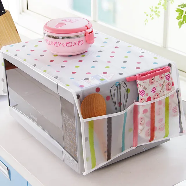 Special Offers Simple Microwave Oven Cover Kitchen Oil Dust Waterproof Double Pockets Kitchen Accessories Supplies Home Decoration Special Offers Simple Microwave Oven Cover Kitchen Oil Dust Waterproof Double Pockets Kitchen Accessories Supplies Home Decoration