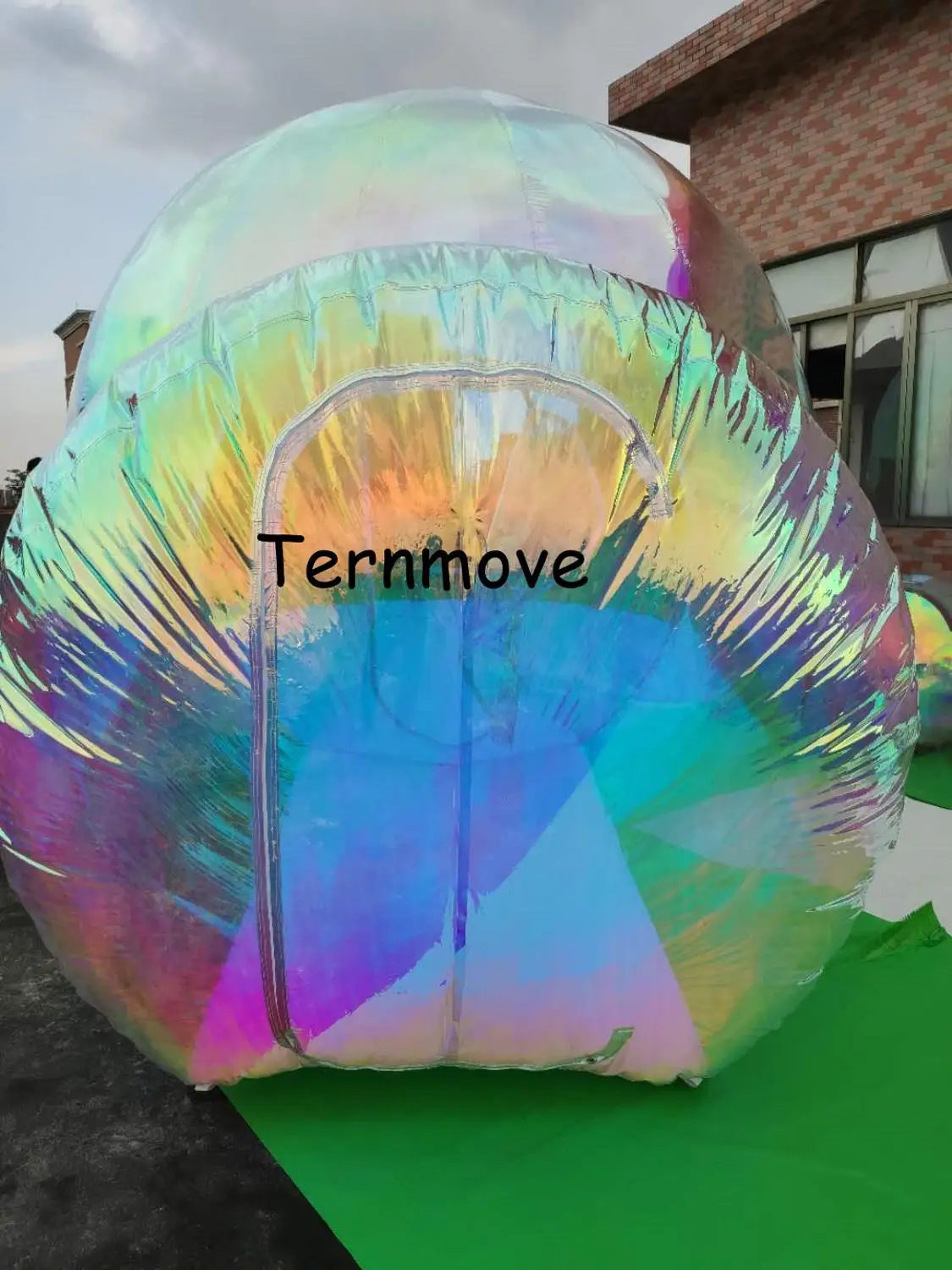  holographic inflatable bubble refective tent with tunnelinflatable promotion advertising tents for 