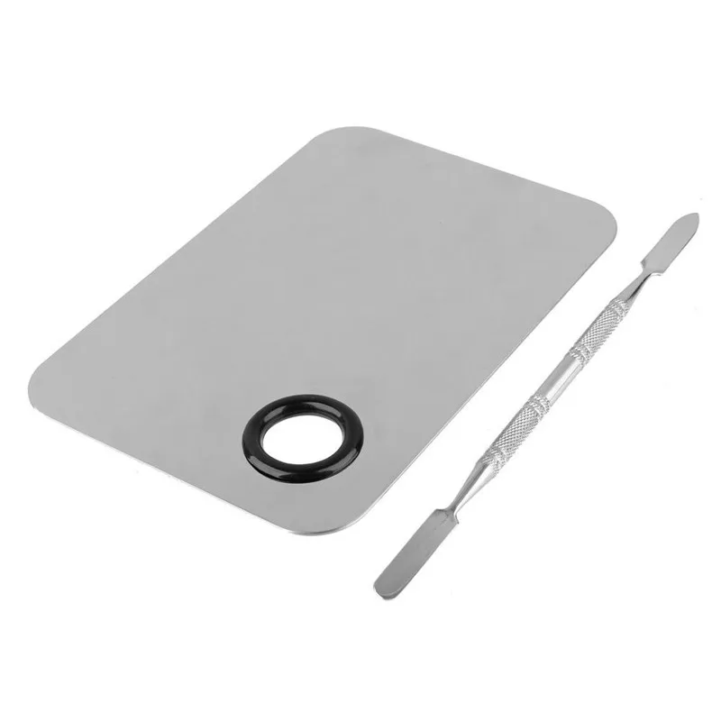 Pro Stainless Steel Cosmetic Makeup Palette Spatula Foundation Mixing