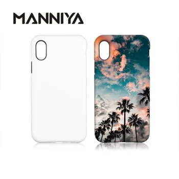 

MANNIYA Blank 3D Sublimation 2 in 1 Phone Cases for iphone 6 6+ 7 8 7+ 8+ X XS XR XS MAX Free Shipping! 50pcs/lot