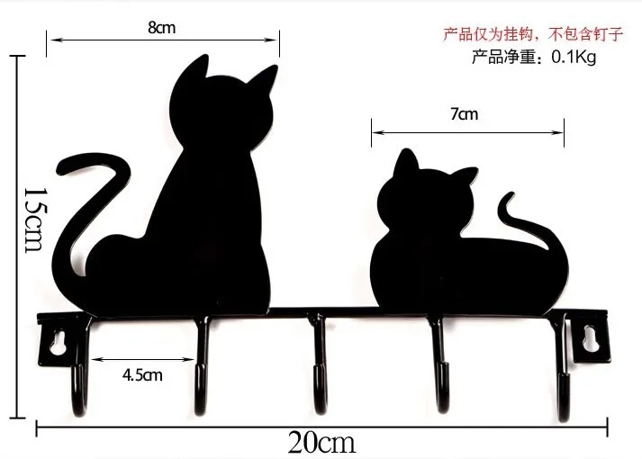 Кантри подставки простой современный Кот железная настенная вешалка полка стойка американская настенная художественная декоративная креативная мультяшная AC-303