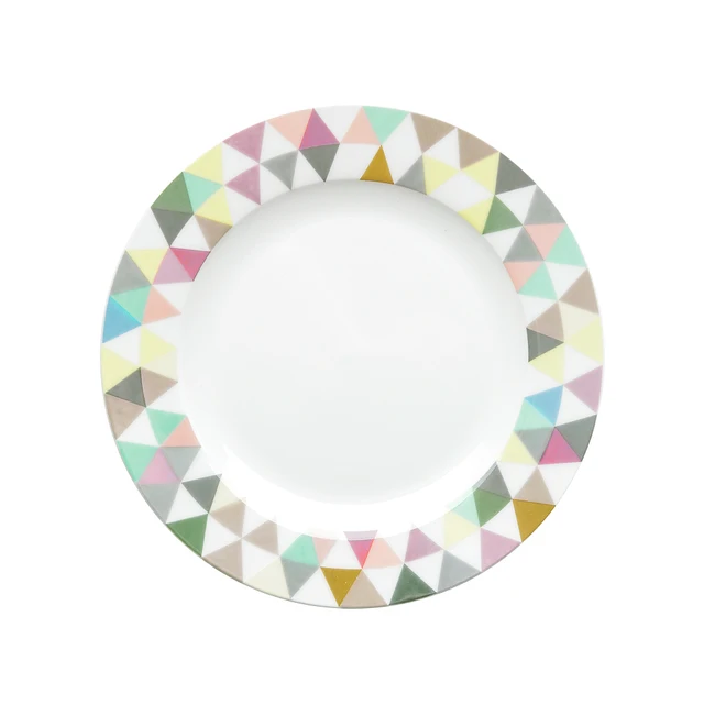 1 PZ Da Tavola In Ceramica Piatto Colorato Geometria Cena Piatti di ... 1 PZ Da Tavola In Ceramica Piatto Colorato Geometria Cena Piatti di ...