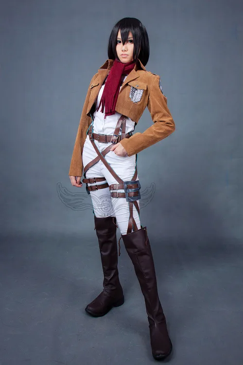 CosZtkhp Hot Anime Attack On Titan Cosplay Shingeki No Kyojin Jacket Recon Corps Leather Skirt Hookshot Belts Suspenders Ackerman Costume -Zentai shop online HTB1nAjbafjsK1Rjy1Xaq6zispXa1.jpg