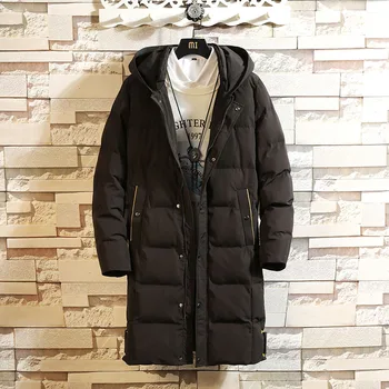 

M-4XL 5XL long hooded A088-MY18381-P165 100%winter coat men thick parka men loose thermal mens winter jackets and coats