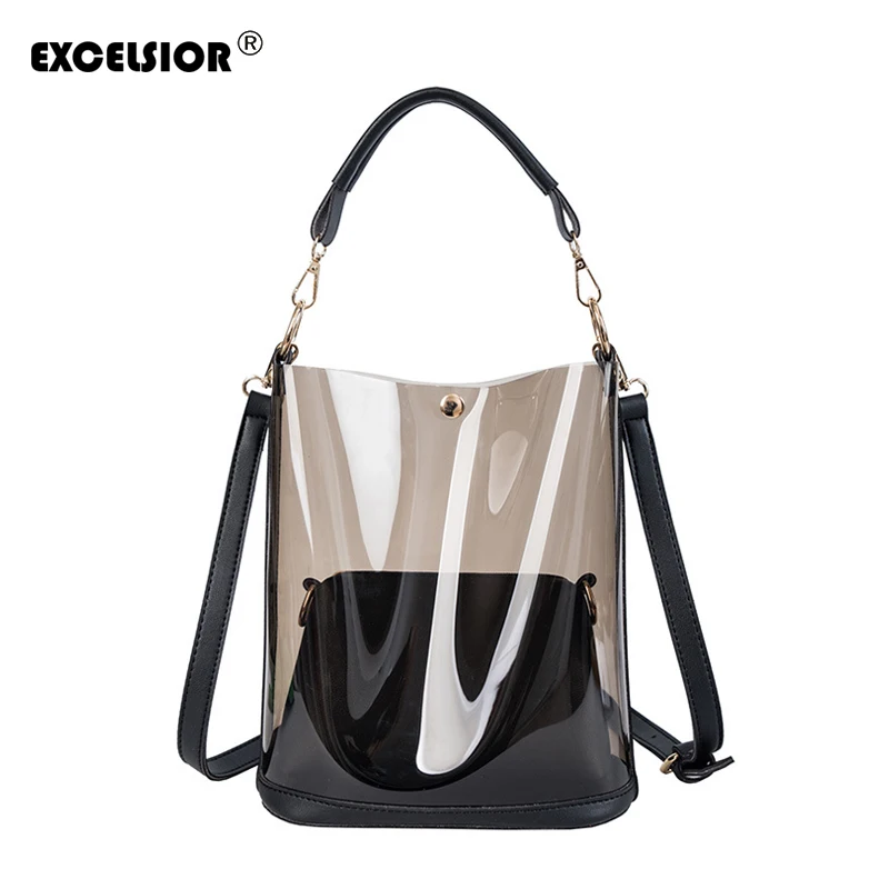 

EXCELSIOR Casual Women's Bag Quality PVC Crossbody Bag Solid Big Capacity Handbags New Arrive Shoulder Composite Bag sac a main