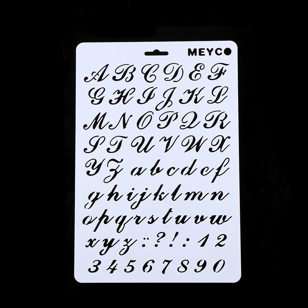

1Pc Letter Alphabet Number Layering Stencils Painting Scrapbooking Paper Cards DIY Decorative Craft