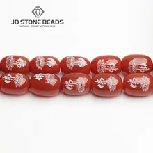 JD каменные бусины натуральный агат с буддистскими словами барабанная форма ствола бусины персональный дизайн подарки аксессуар