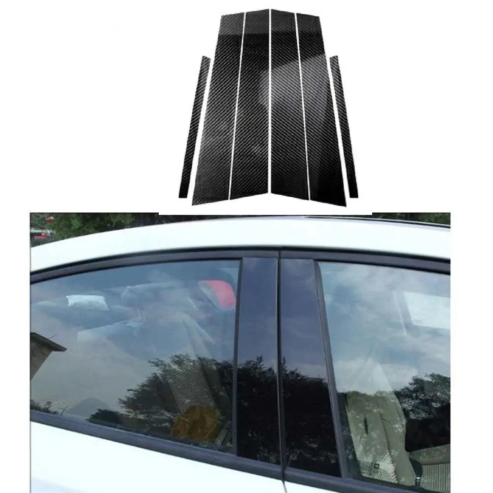 6 шт./компл. стайлинга автомобилей окна автомобиля B колонна автомобильные наклейки Накладка для Защитные чехлы для сидений, сшитые специально для Toyota Corolla автомобильные аксессуары