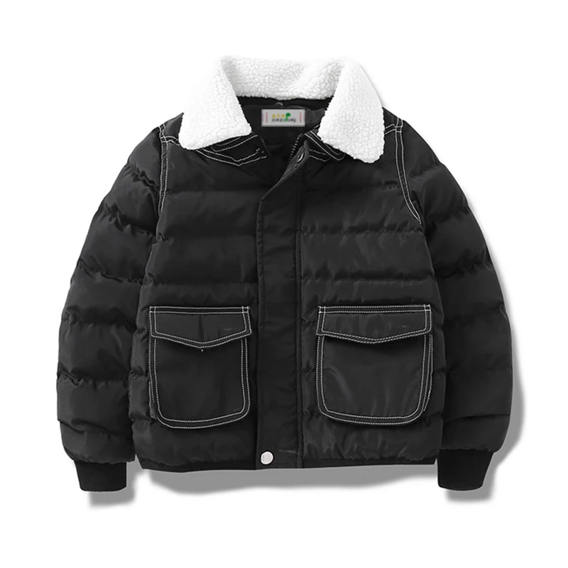 Boys warm winter coat coat short paragraph thick plus velvet coatin Jackets & Coats from Mother