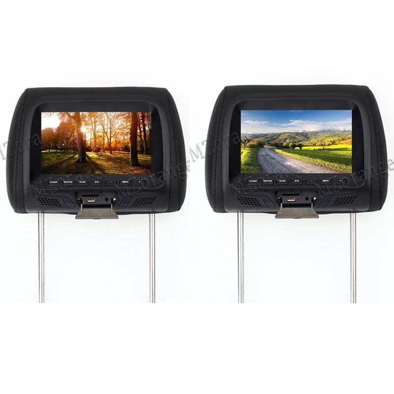 2 шт. автомобильные мониторы 7 дюймов TFT светодиодный экран автомобиля MP5 плеер подголовник монитор динамик Поддержка AV/USB/SD вход/FM/Автомобильная камера