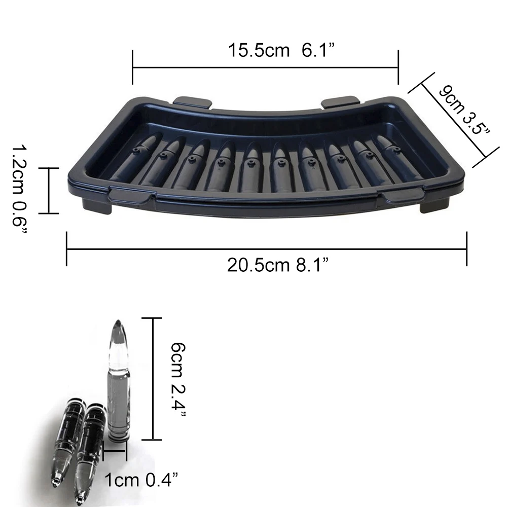 Новинка Пуля кубик льда лоток силиконовые формы льда производитель кубиков кухонные инструментальные принадлежности DIY 3D пули ванны прессформы для сок вина