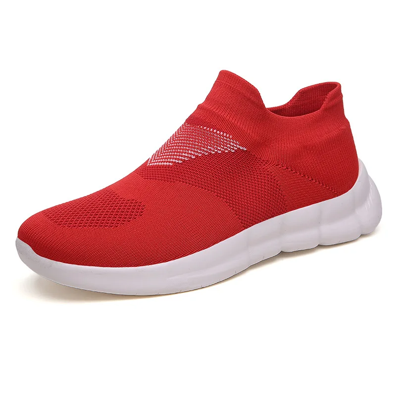 JINBEILEE Large Size Men's Lightweight Running Shoes Casual Breathable One-legged Shoes Men's Flying Woven Sneakers