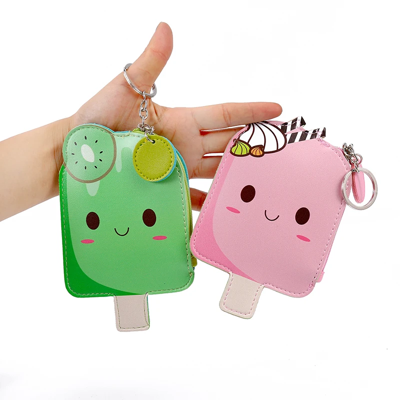 I Love Apple Childs Plush Boys Girls Coin Purse Wallet Money Pouch Kids Gifts