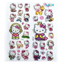 Объемные Пузырьковые наклейки Кэти Кот мультфильм принцесса кот водопады DIY детские игрушки для детей дети мальчик девочка