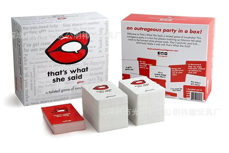 

That's What She Said Chess Game Board Game Table Card Game