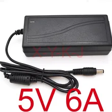 20 шт 5В 6A высококачественные IC решения AC 100 V-240 V DC 5 V 6A импульсного источника питания, 30 Вт светодиодный адаптер переменного тока, 5.5mmx2.1mm-2,5 мм