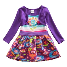 VIKITA платья для девочек; платье с длинными рукавами для маленьких девочек; Хлопковые Платья в стиле пэчворк для малышей; детская осенне-зимняя одежда