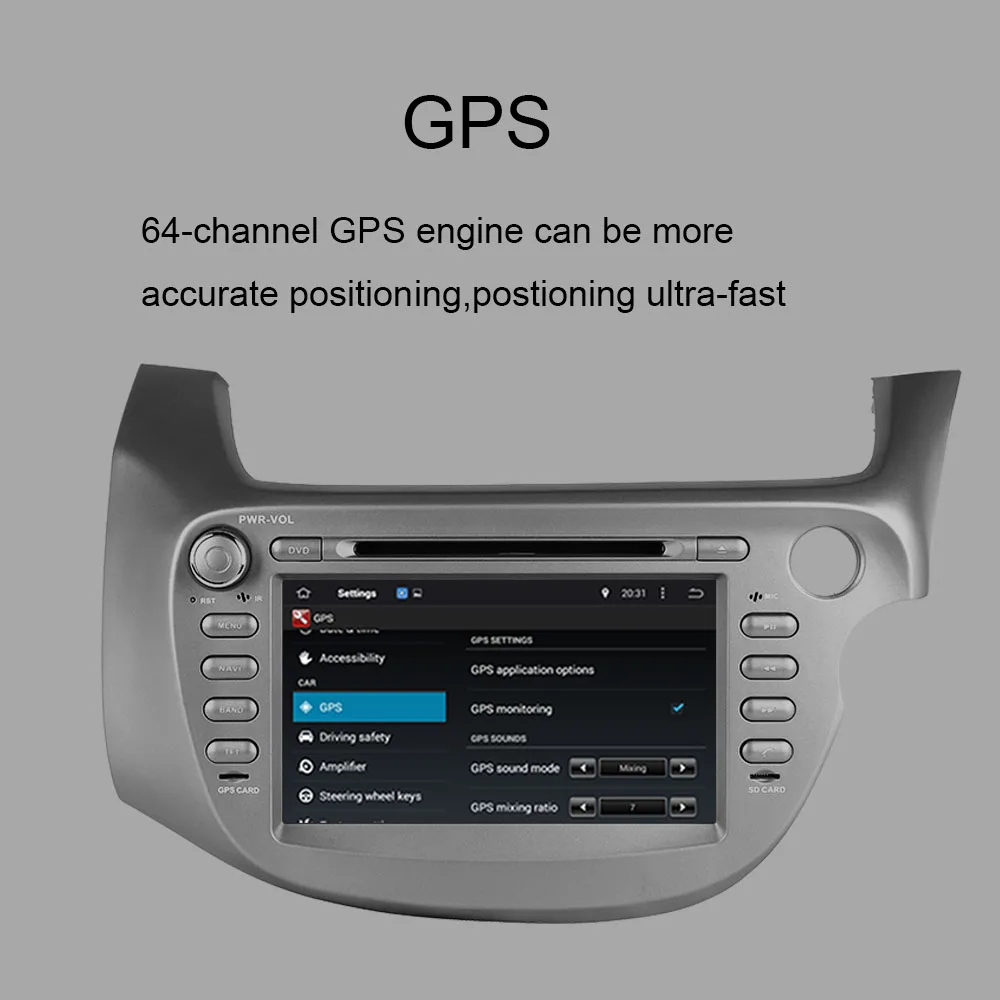 Discount 4GB RAM Android 9.0 Octa Core Car DVD Multimedia Player For Honda Fit/Jazz Right Hand Driving 2007-2013 WIFI BT GPS Navigation 6