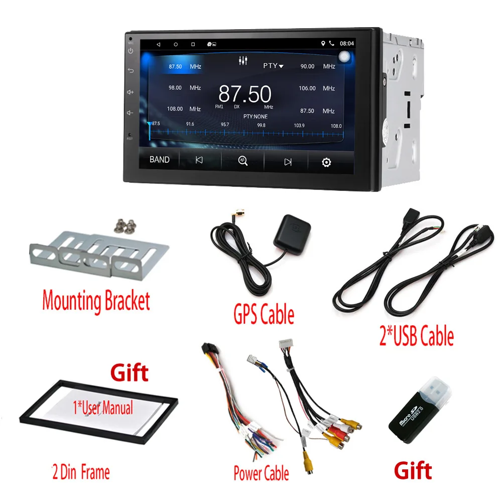 Автомобильный радиоприемник Rhythm dab 2DIN Android 7 1 GPS + Wifi Bluetooth радио четырехъядерный