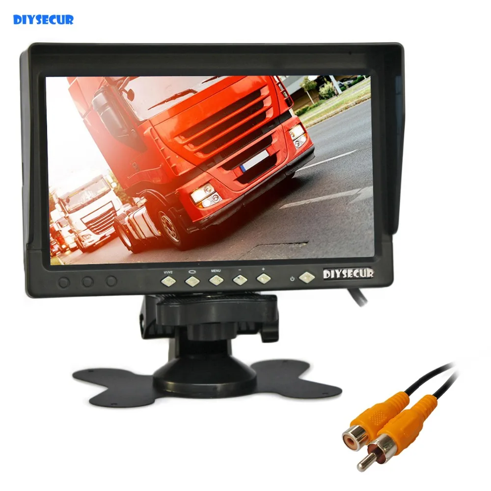DIYSECUR AHD 800x480 7 дюймов TFT ЖК монитор автомобиля заднего вида Поддержка 1080P камера с