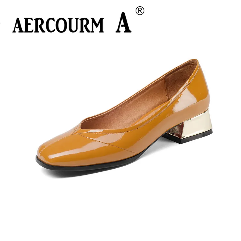 Aercourm A/Для женщин лакированные туфли-лодочки обувь женские туфли из натуральной
