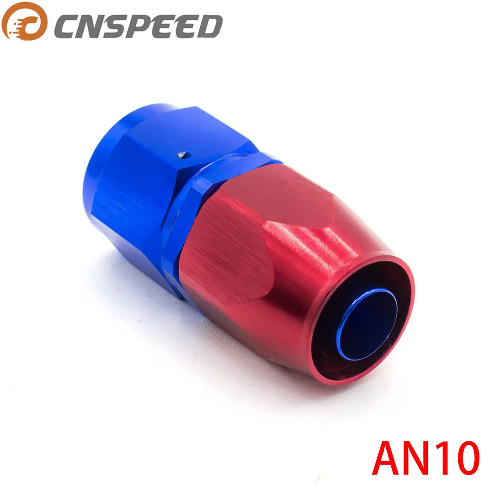 CNSPEED фитинг 10 алюминиевых фитингов 0 градусов масляный топливный поворотный угловой фитинг фитинги Поворотный штуцер для шланга YC100354