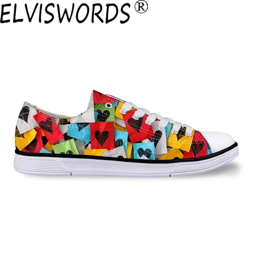 

ELVISWORDS Fashion Woman Canvas Shoes Comfortable Casual Shoes for Ladies Girls Platform Female Daily Walking Shoe Zapatos Mujer