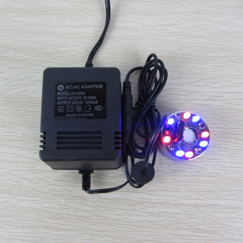 Tenozek 12-LED Ultrasonic Atomizer Mist Fog Maker for Water Fountain Pond Tenozek 12-LED Ultrasonic Atomizer Mist Fog Maker for Water Fountain Pond