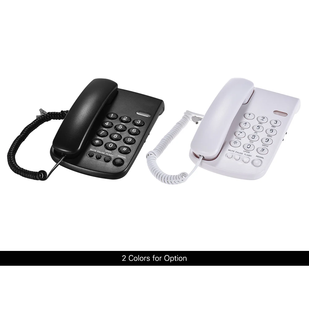 Портативный телефон с проводом Пауза для телефона/Повторный набор/вспышка/немой механический замок настенный базовый набор для домашнего офиса