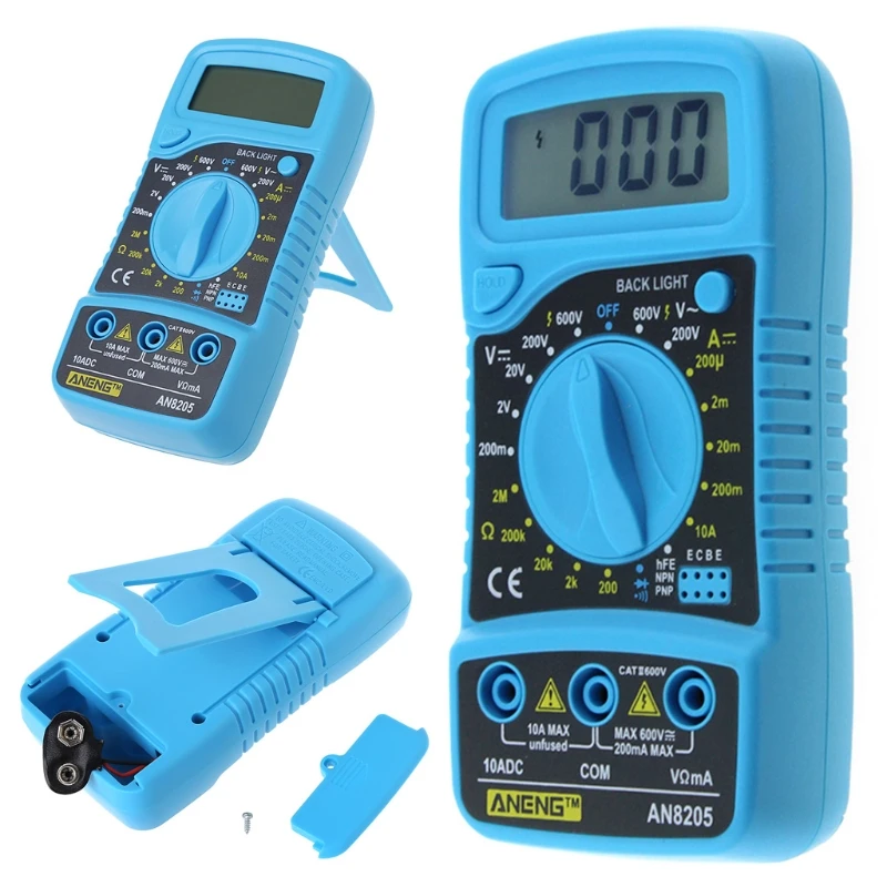 

AN8205 Digital LCD Multimeter Voltmeter Ammeter AC/DC/OHM Volt Current Tester