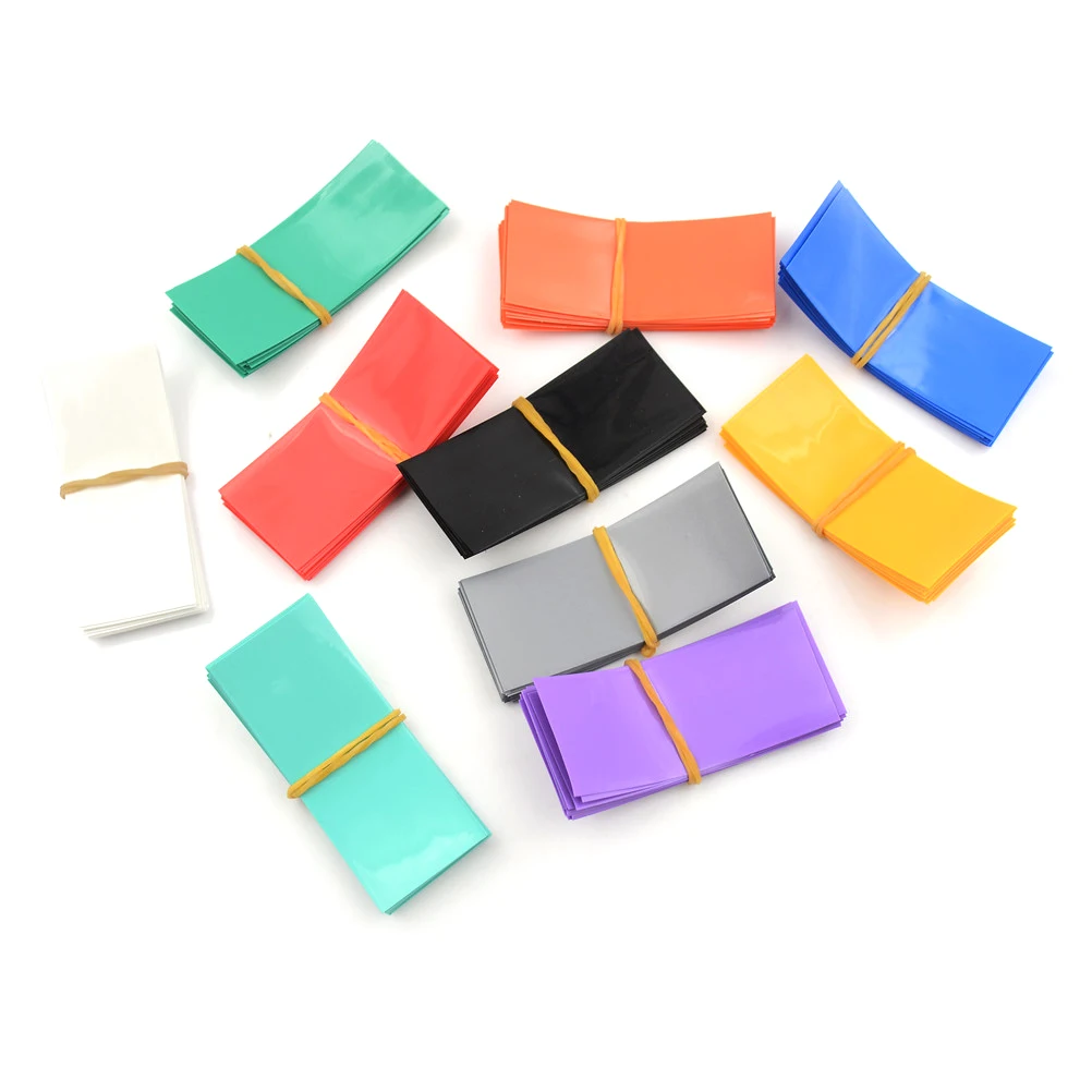 20PCS Li ion 18650 Battery Wrap PVC Heat Shrink Tubing Precut Choice Battery Film Tape Battery