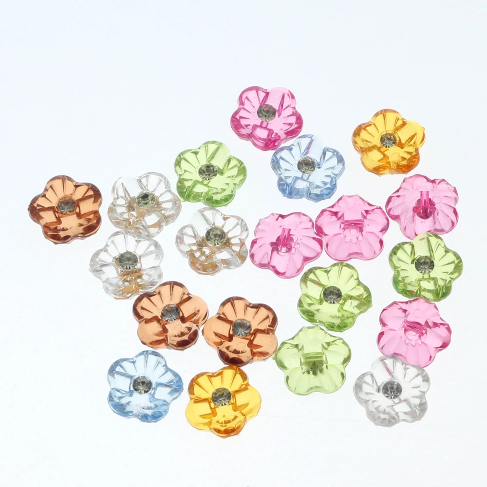 

50Pcs Mixed Resin Flowers Sewing Buttons For Cloth Needlework Flatback Scrapbooking Crafts Decorative Diy Accessories